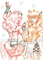 Dancing Foxboy and Catboy